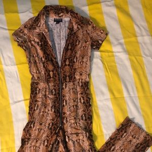 Rusty Cuts Snakeskin Jumpsuit
